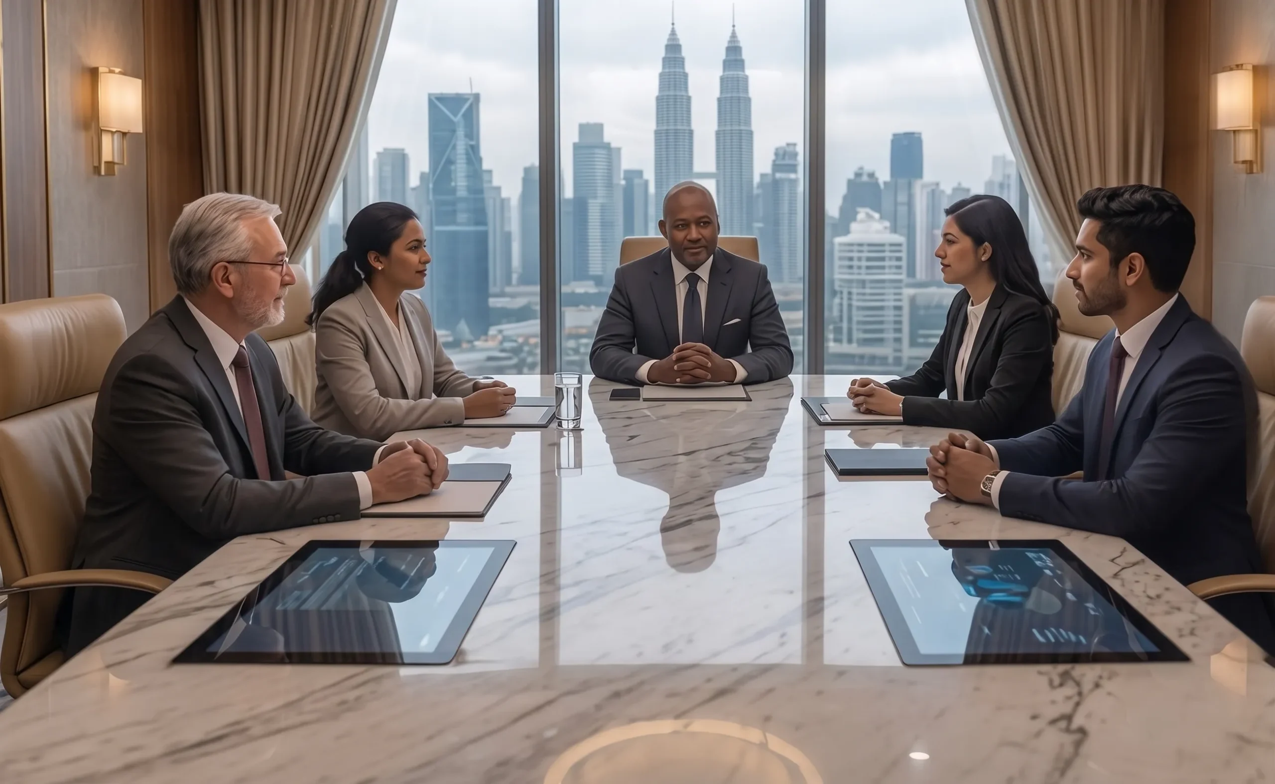 Professional wealth management and corporate banking interior Singapore